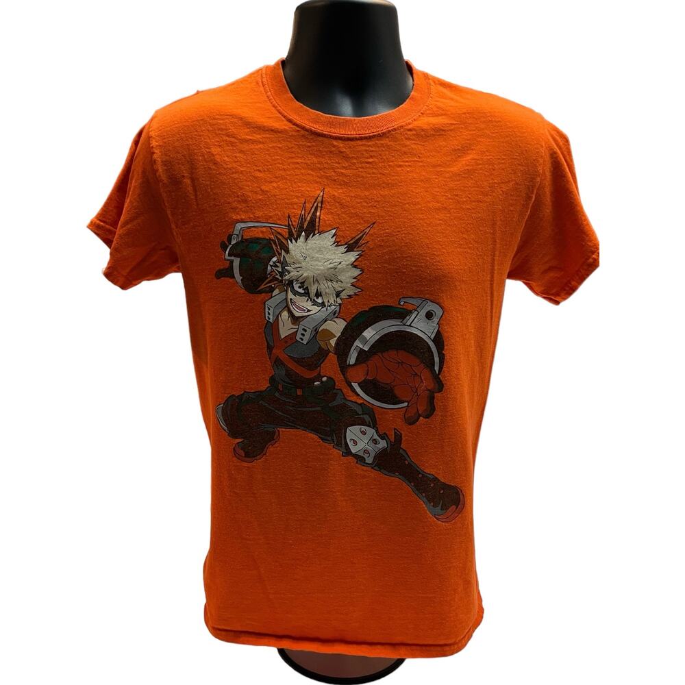 My Hero Academia Katsuki Bakugo T-Shirt Orange Size Small Funimation Anime Tee